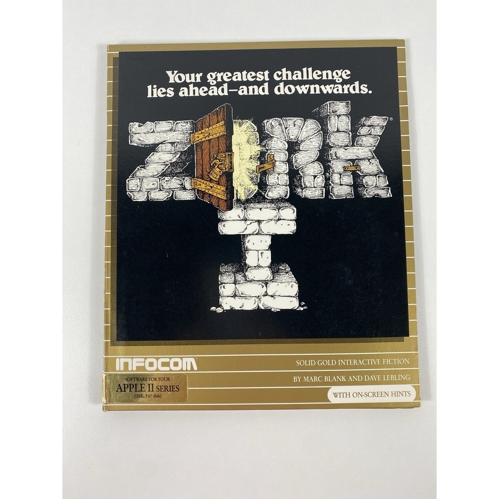 Vintage Infocom Zork I Apple II 5.25 Floppy 1988 Untested